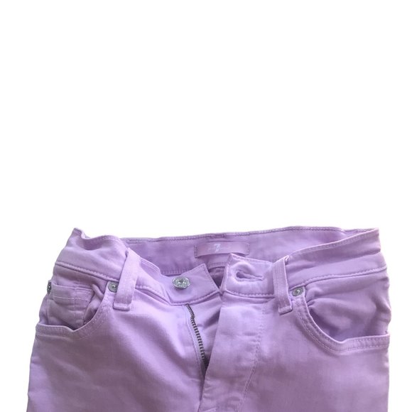 7 FOR ALL MANKIND 7FAMK LAVENDER SKINNY Denim Pastel Jeans! Size 23! - Picture 3 of 6